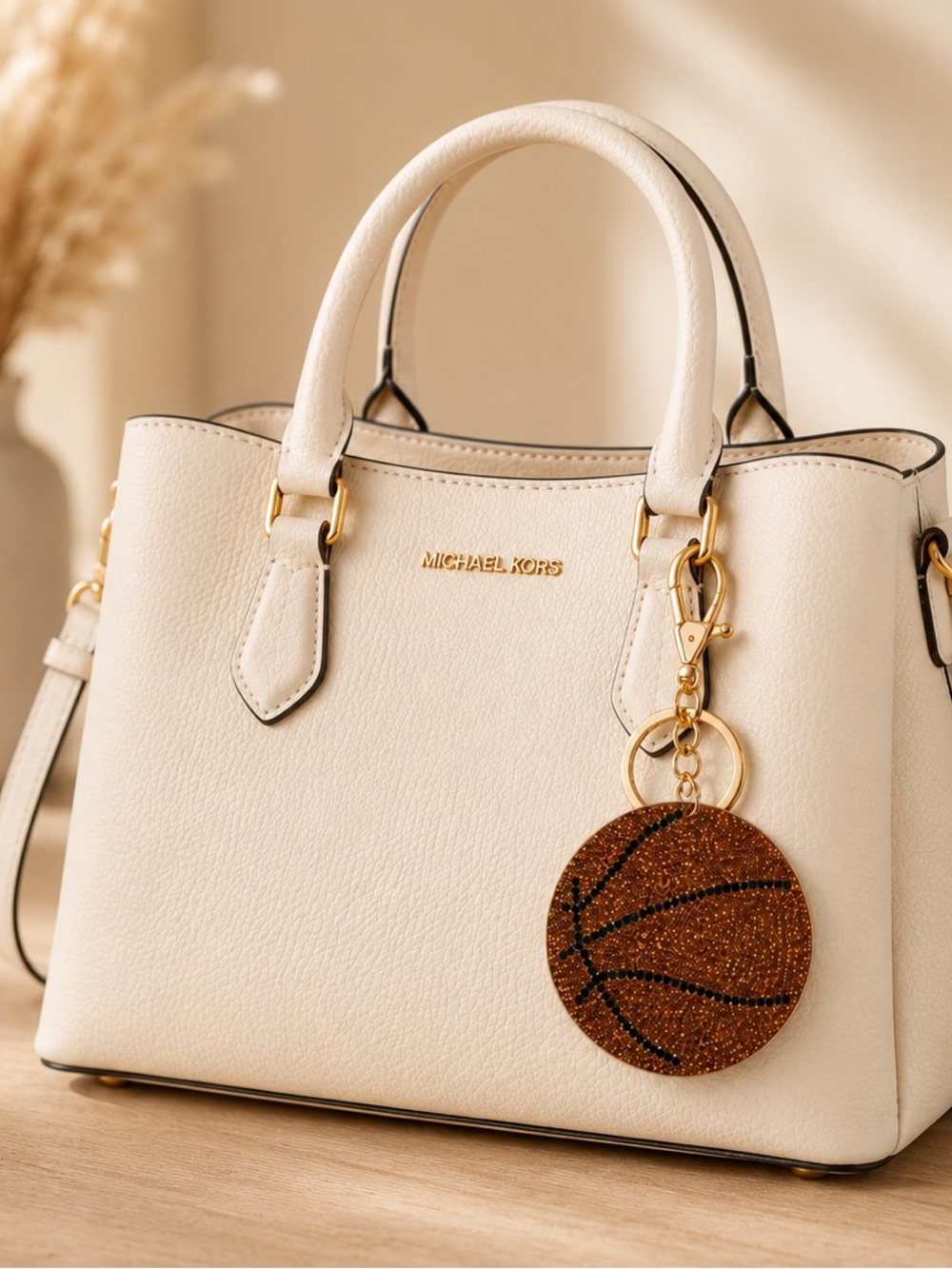 NWT Basketball Bling Rhinestone Bag Charm/ Keychain Feminine Gift Basketball Mom